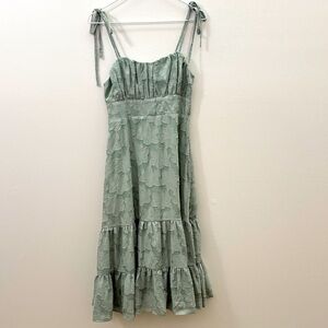Lulu's Sage Green Midi Dress